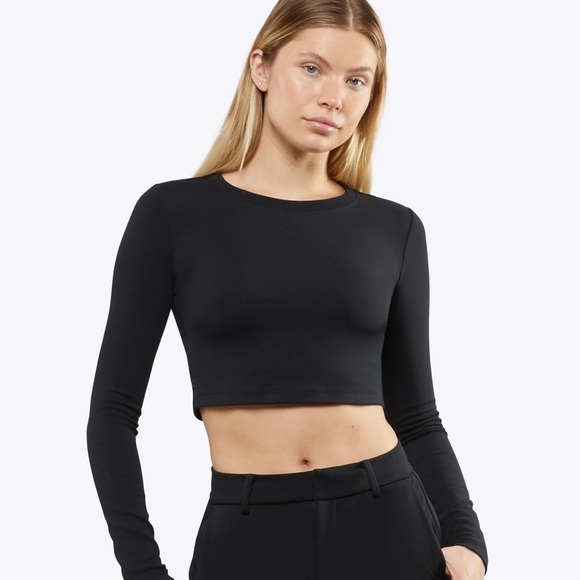 Cuts Clothing Tops - Cuts NWT LS Cropped Tomboy Tee